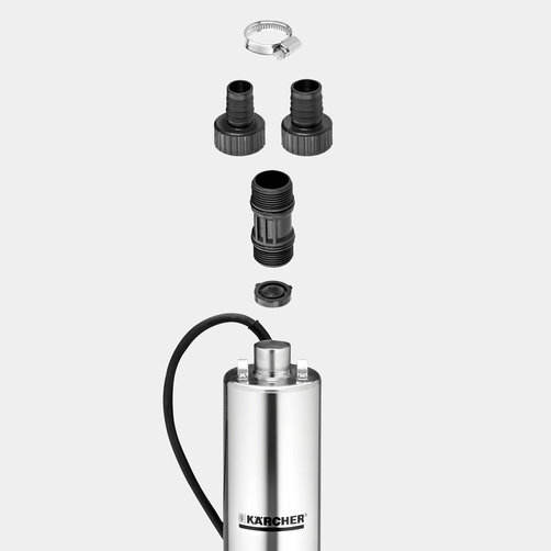 Насос для скважин Karcher BP 4 Deep Well  - <h3>Корпус насоса и резьбовой штуцер из нержавеющей стали</h3>
Увеличивает срок службы и прочность при воздействии ударных нагрузок.
