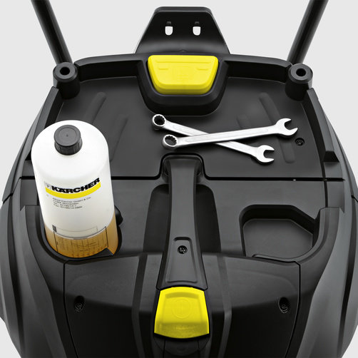 Профессиональный пылесос Karcher NT 75/2 Ap Me Tc - <h3>Удобное хранение кабеля на корпусе</h3>
Удобное размещение инструментов и принадлежностей на корпусе аппарата.