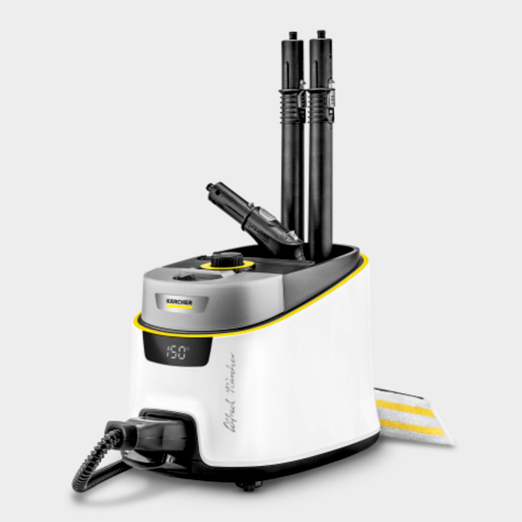 Пароочиститель Karcher SC 5 Deluxe Signature Line - <h3>Преимущества серии Signature Line</h3>
Подпись основателя компании Альфреда Керхера отмечает аппарат в качестве лучшего в данной категории продуктов Kärcher. Другими эксклюзивными преимуществами являются поддержка в мобильном приложении и продление гарантии.