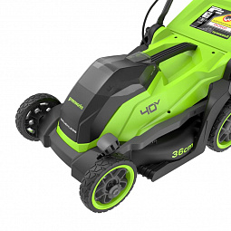 Аккумуляторная газонокосилка Greenworks GD40LM361 36 см, б/щ, 40v (АКБ 1х4Ah и З/У) - изображение 2