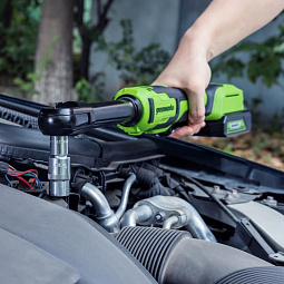 Аккумуляторный гайковерт-трещотка удлиненный Greenworks GD24RWX б/щ, 1/2", 80 Н·м, 24v (без АКБ и З/У) - изображение 2