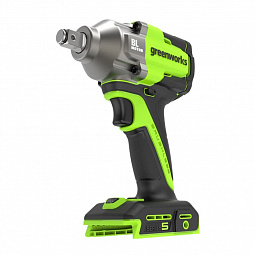 Аккумуляторный ударный гайковерт Greenworks IW5500 б/щ, 1/2, 500 Н·м, 24v (без АКБ и З/У) - изображение 3